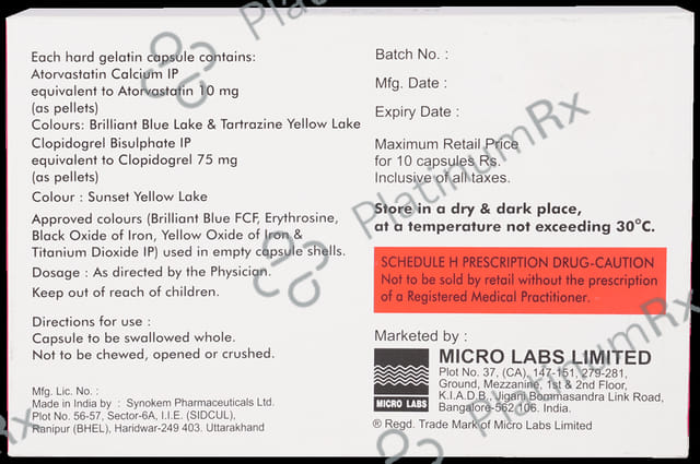 Avas CV 10/75mg Capsule 10s