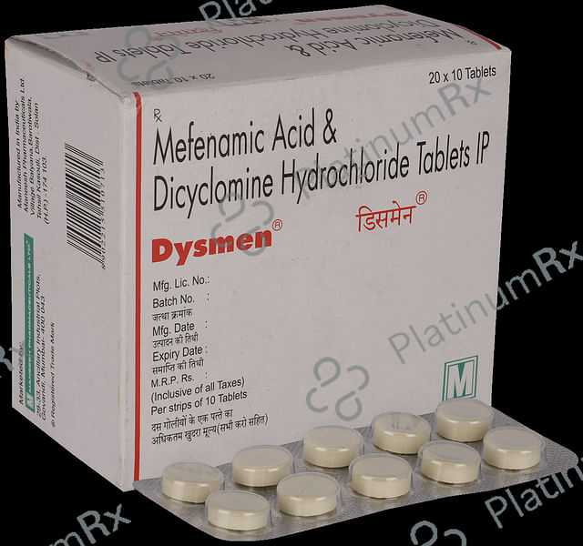 Dysmen 10/250mg Tablet 10s