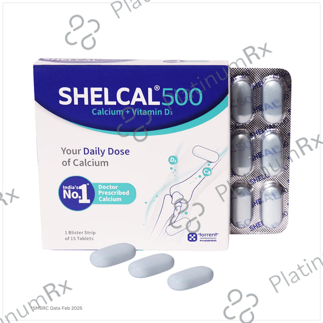 Shelcal 500mg/250IU Tablet 15s