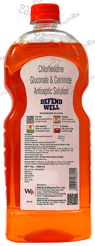 Defend Well Antiseptic Liquid 1000ml
