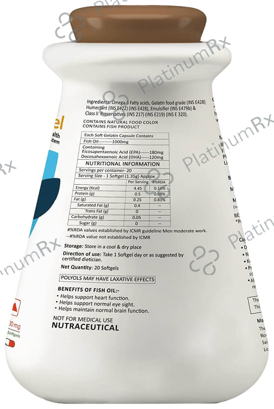 MyFitFuel Fish Oil Omega 3 1000mg Soft Gelatin Capsule 20 capsules