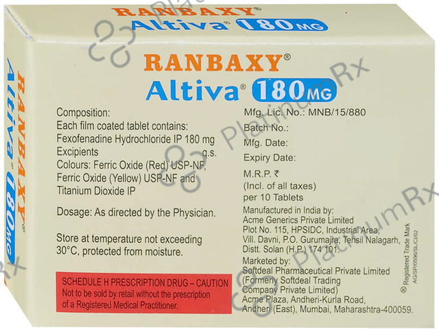 Altiva 180mg Tablet 10s