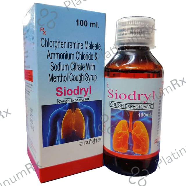 Siodryl Syrup 100 Syrup Indo Asian Pharma