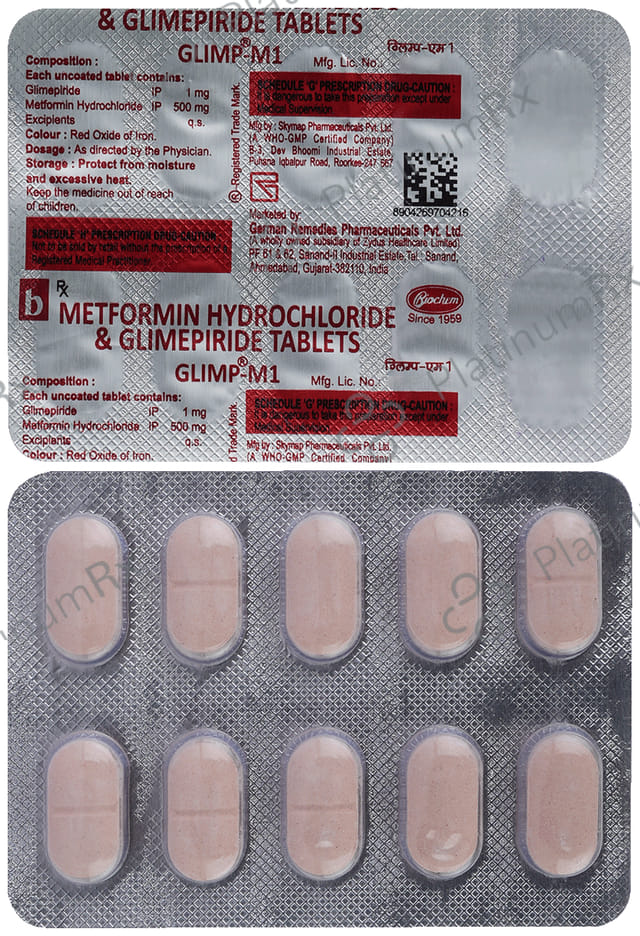 Glimp M 1/500mg Tablet 10s