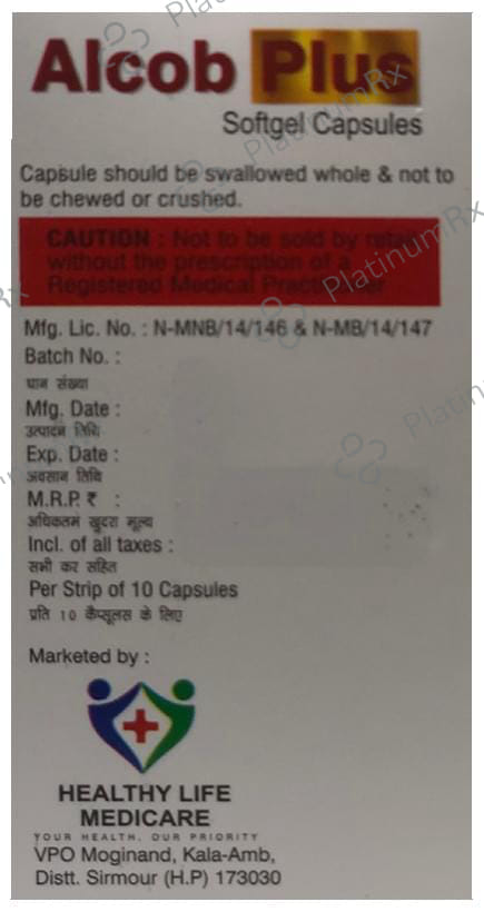 Alcob Plus Softgel Capsule 10s