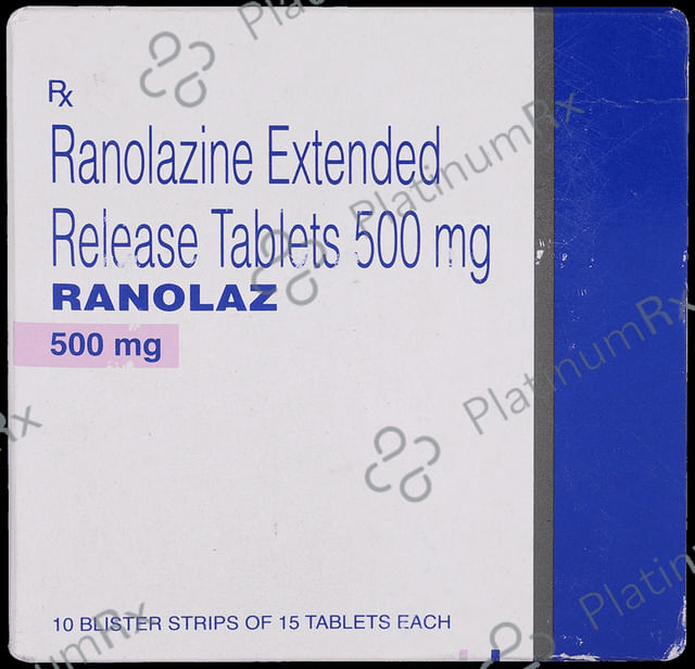 Ranolaz 500mg Tablet SR 15s