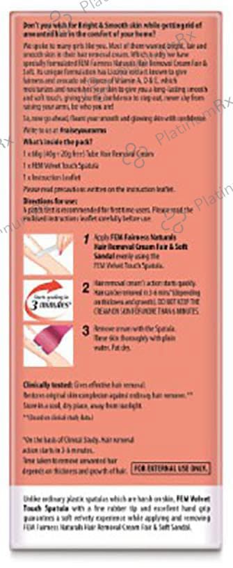 Fem Fair & Soft Hair Removal Cream Sandal 60gm