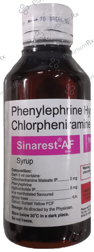 Sinarest AF 2/5mg New Syrup 75ml