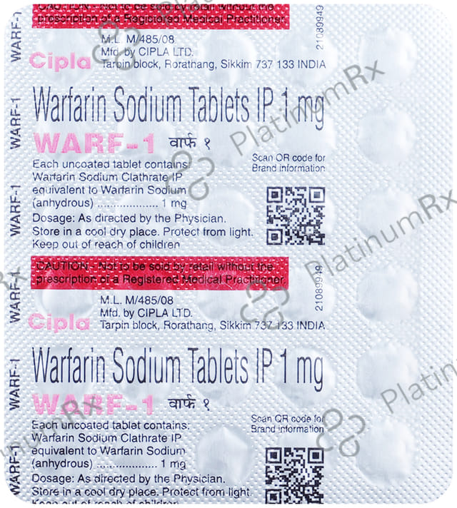 Warf 1mg Tablet 30s