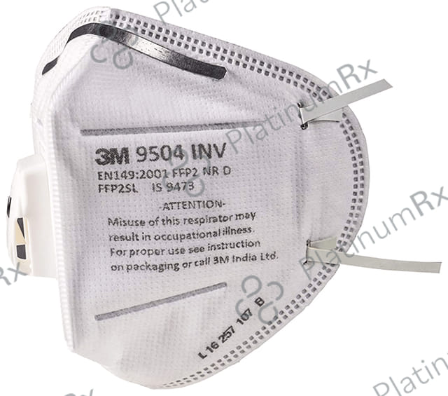 3M 9504 INV P P2 Respirator Mask White 25 masks