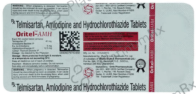 Oritel AMH 5/12.5/40mg Tablet 10s