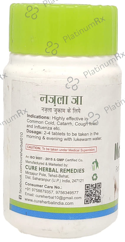 Cure Herbal Remedies Nazla Jaa Tablet 40 tablets