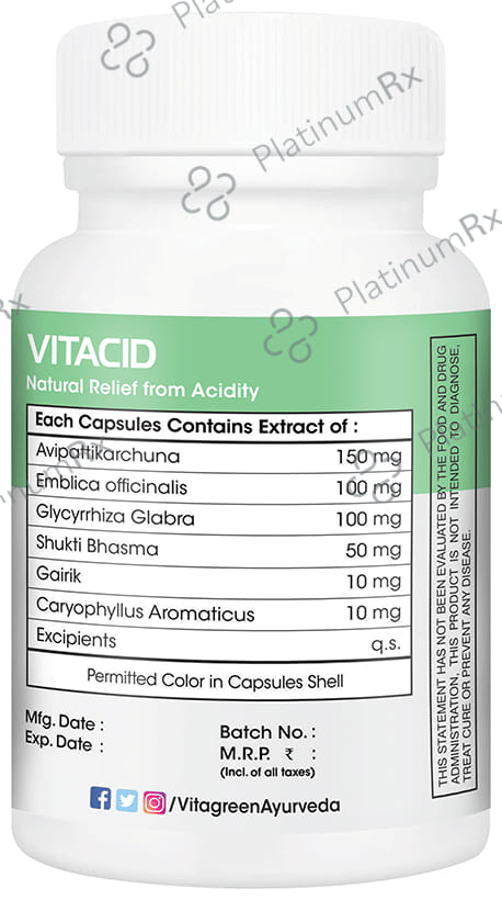 Vitagreen Vitacid 500mg Capsule