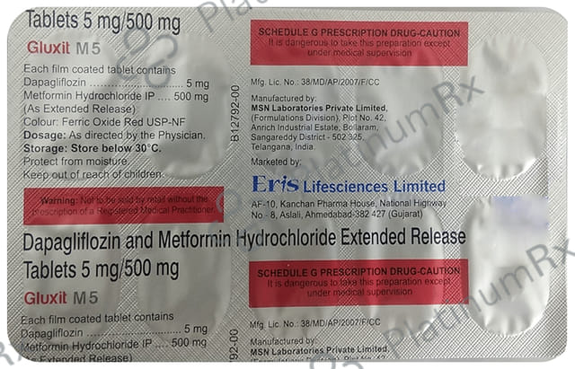 Gluxit M 5/500mg Tablet ER 10s