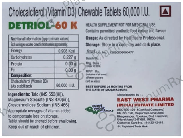 Detriol D3 60K Tablet