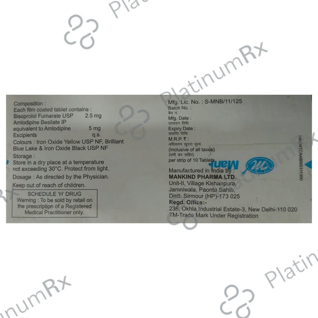 Bisoheart AM 2.5/5mg Tablet 10s