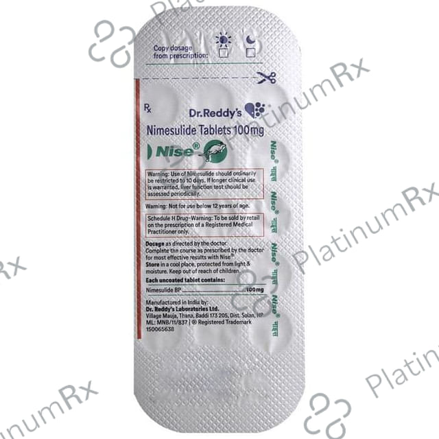 Nise 100mg Tablet 15s