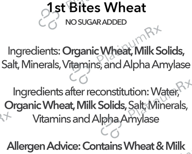 Pristine 1st Bites No Added Sugar (6 Months - 24 Months) Baby Cereal with Milk Wheat