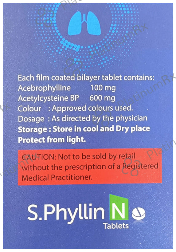 S Phyllin N 100mg/600mg Tablet
