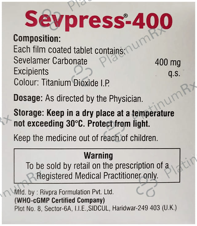 Sevpress 400mg Tablet