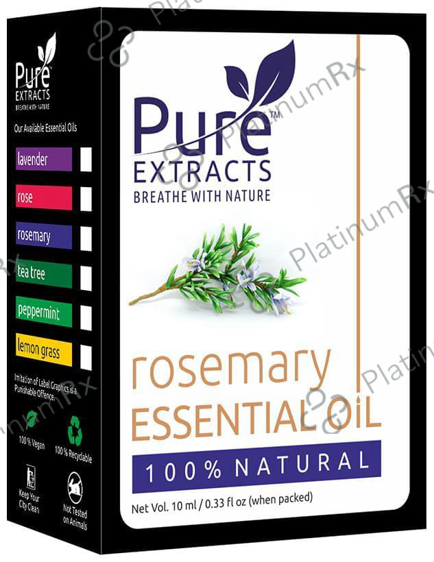 Pure Extracts Rosemary 100% Natural Essential Oil 10ml