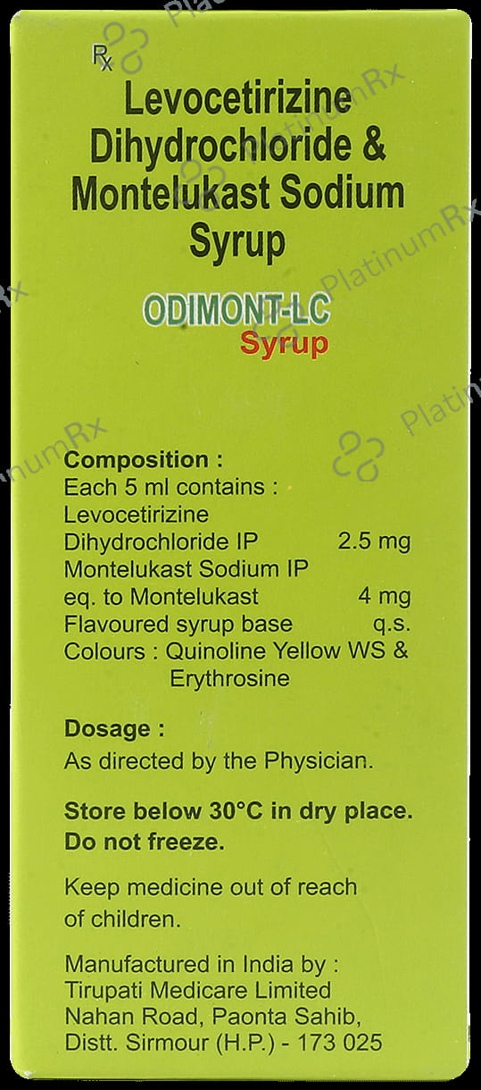 Odimont LC 2.5/4mg Syrup 60ml
