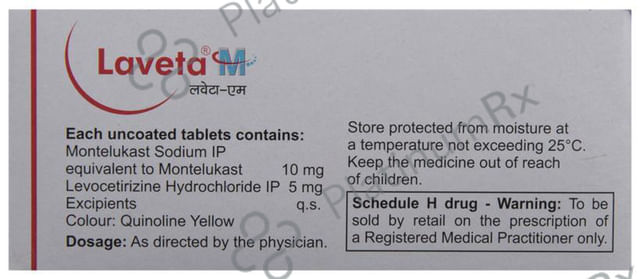 Laveta M 5/10mg Tablet 10s