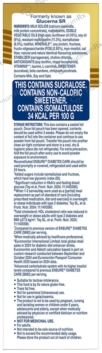 Ensure Diabetes Care Vanilla Flavour Delight Powder 200gm