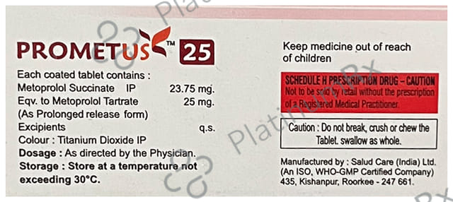 Prometus 25mg Tablet PR 10s