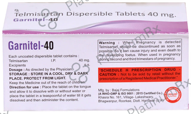 Garnitel 40mg Tablet DT 10s