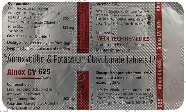 Alnox CV 625mg Tablet 10s