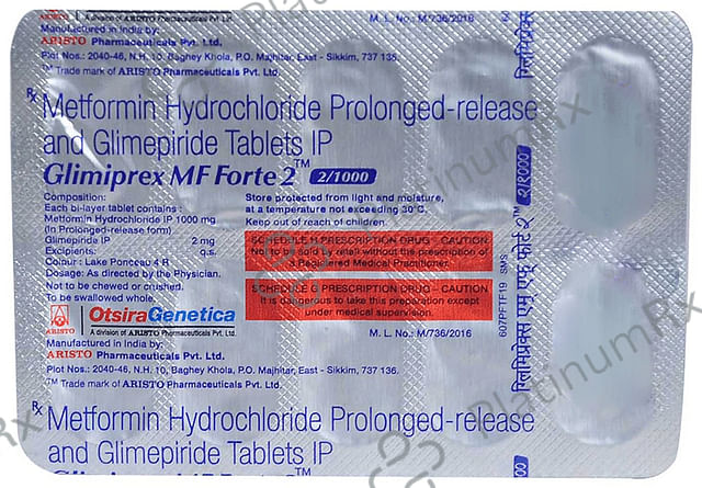 Glimiprex MF Forte 2/1000mg Tablet PR 10s