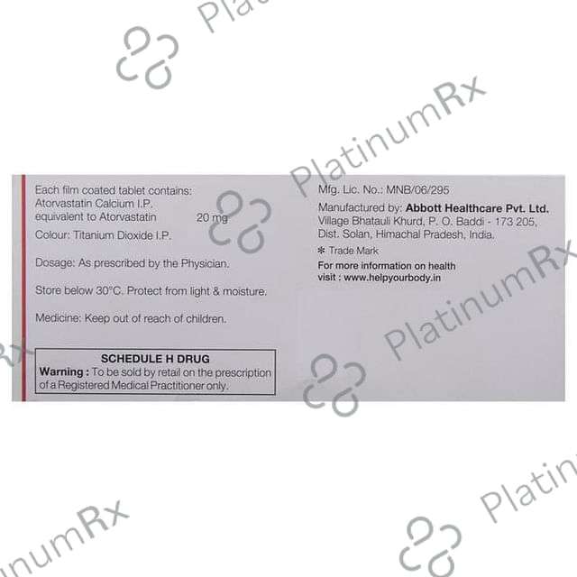 Stator 20mg Tablet 15s