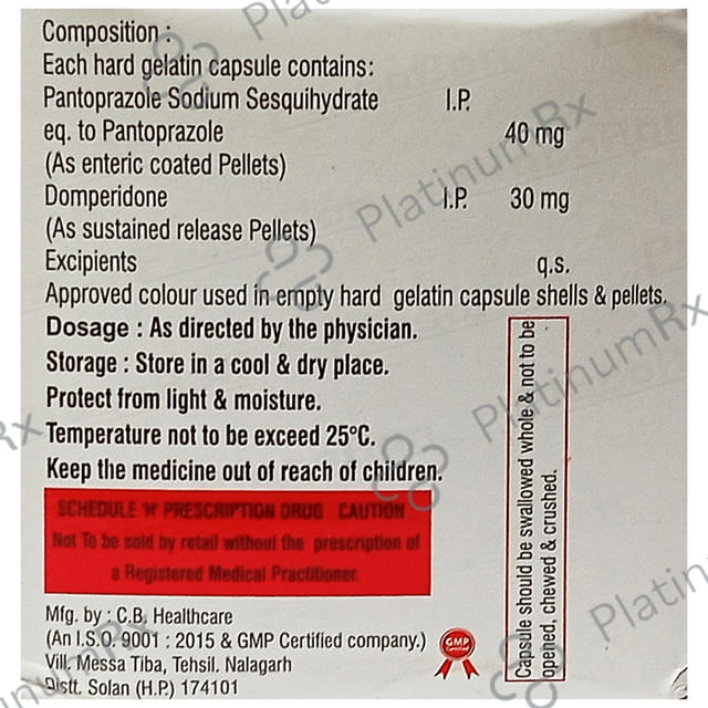 Plasowell D 30/40mg Capsule SR 10s