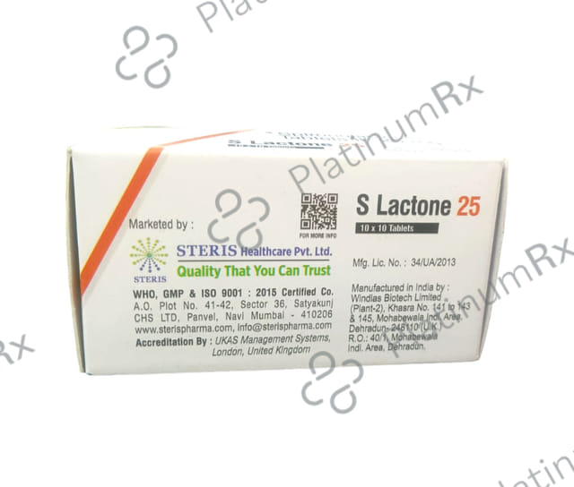 S Lactone 25mg Tablet 10s