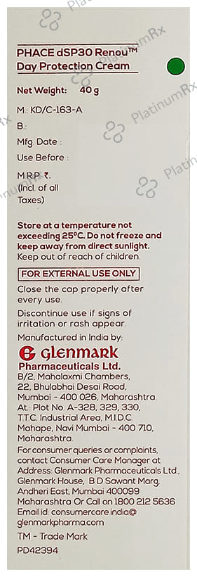 Phace dSP30 Renou Day Cream Sunblock 40gm