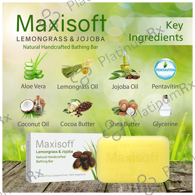 Maxisoft Lemongrass & Jojoba Bathing Bar (75gm Each) 1 units