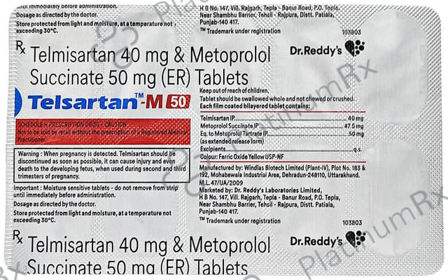 Telsartan M 40/50mg Tablet 10s