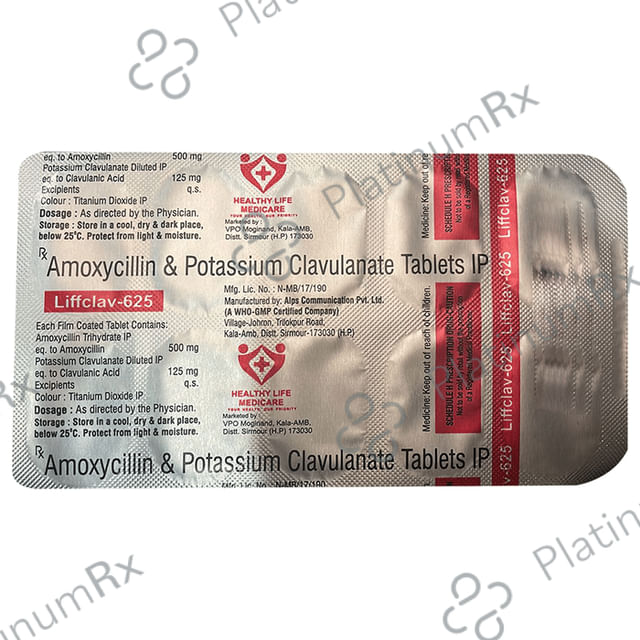 Liffclav 500mg/125mg Tablet