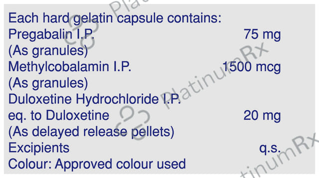 Pregeb DM 75/20mg Capsule 10s