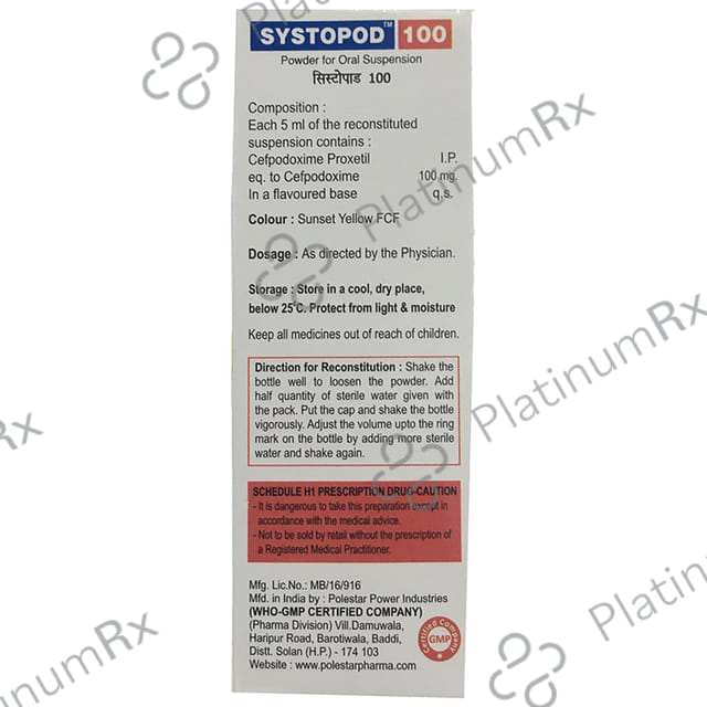 Systopod 100 Oral Suspension