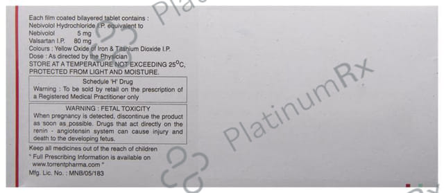 Nebicard V 5/80mg Tablet 10s