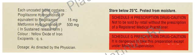 Pioz MF 15/500mg Tablet SR 10s