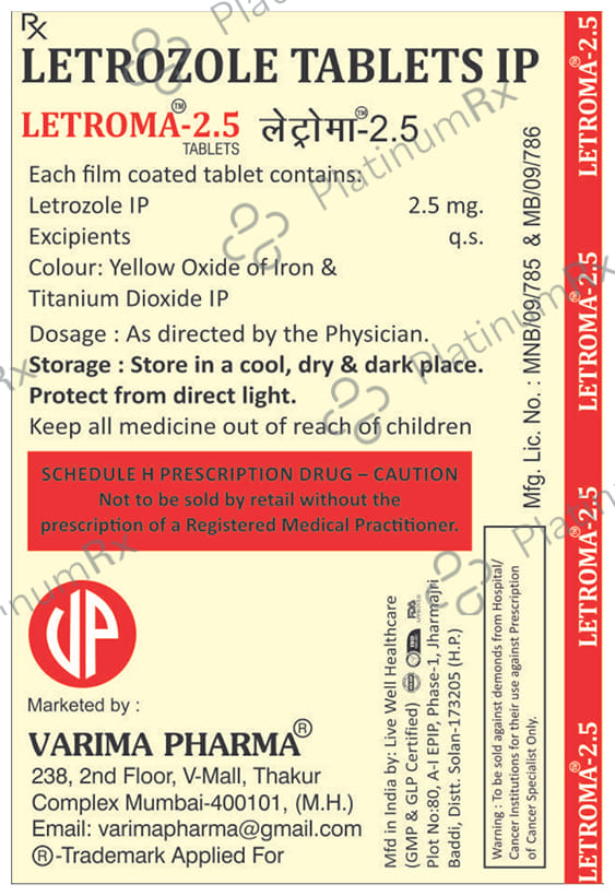 Letroma 2.5mg Tablet 10s