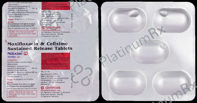 Milixim M 400/400mg Tablet SR 5s