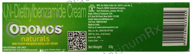 Dabur Odomos Naturals Cream 23gm