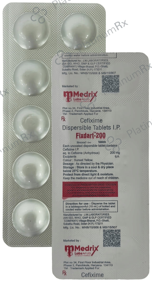 Fixdart 200mg Tablet DT
