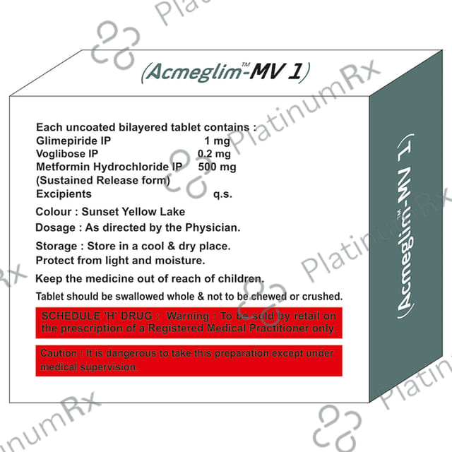Acmeglim MV 1/0.2mg Tablet SR 10s