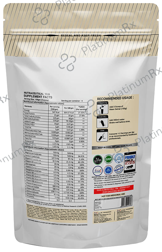 Big Flex Essential Mass Gainer Powder Kesar Badam