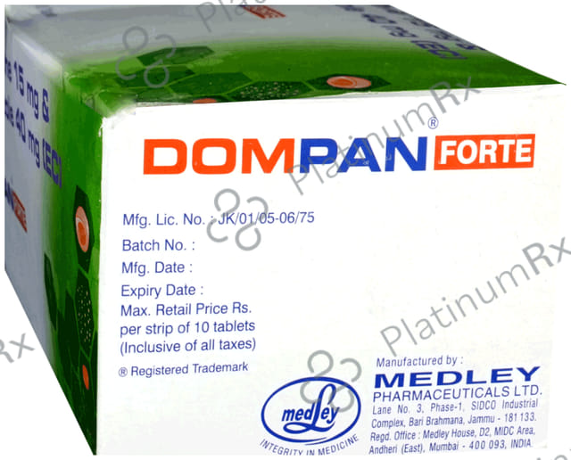 Dompan Forte 15/40mg Tablet 10s